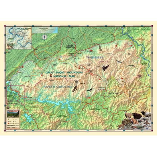 Great Smoky Mountains National Park Wall Map By Compart The Map Shop