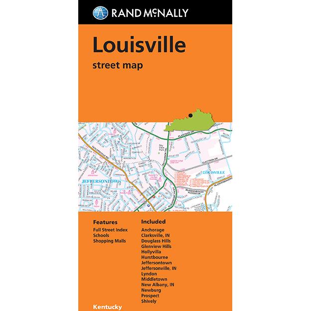 Louisville, KY Folding Travel Map - The Map Shop