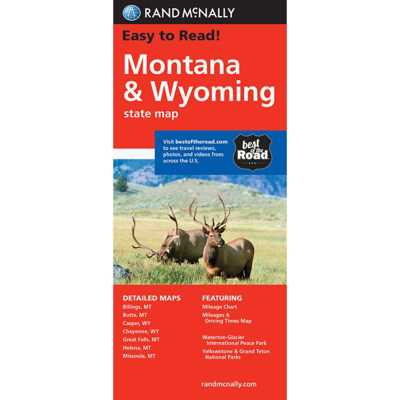 Rand McNally - Montana/Wyoming, Easy to Read - Folding Travel Map - The ...