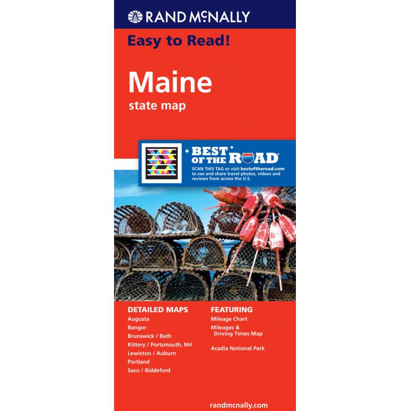 Rand McNally - Maine, Easy to Read - Folding Travel Map - The Map Shop