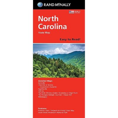 Rand McNally - North Carolina, Easy to Read - Folding Travel Map - The ...