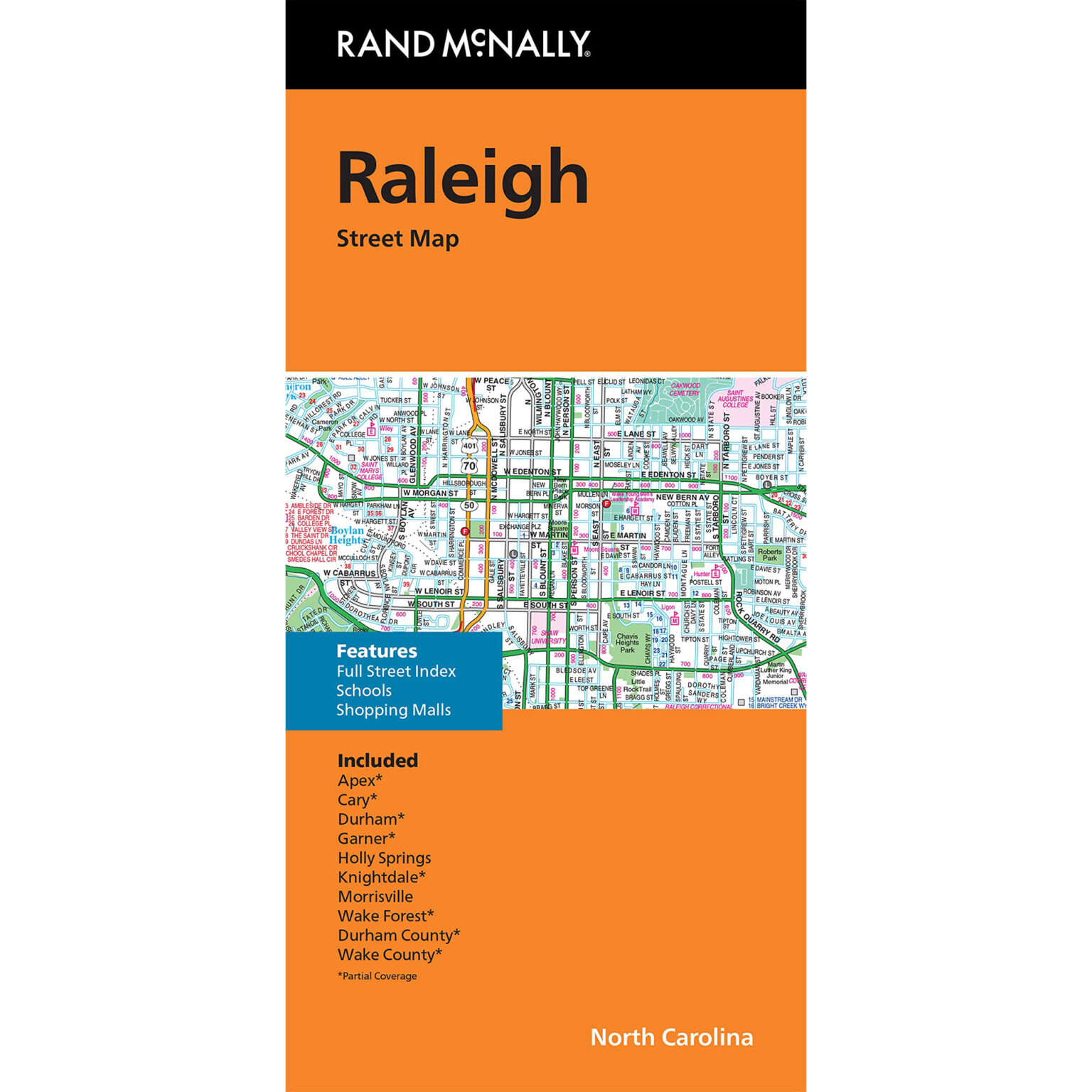 Rand McNally - Raleigh NC - Folding Travel Map - The Map Shop