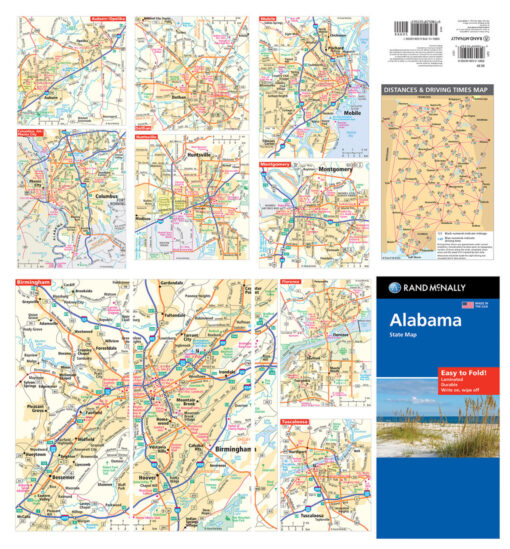 Rand McNally - Alabama, Easy To Fold - Folding Travel Map - Image 2