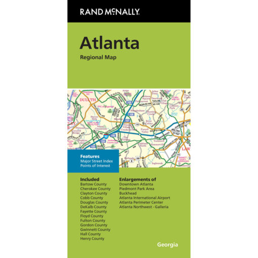 Rand McNally - Atlanta, GA - Regional Folding Travel Map