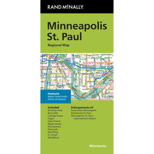 Rand McNally - Minneapolis/St. Paul, MN Regional Folding Travel Map