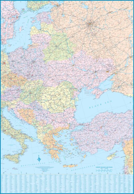 ITMB - Europe Railway and Road - Folding Travel Map - Image 3