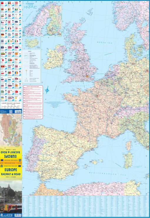 ITMB - Europe Railway and Road - Folding Travel Map - Image 2