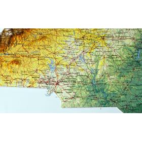 North Carolina Raised Relief Map by Hubbard Scientific - The Map Shop