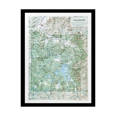 Yellowstone National Park Raised Relief Map by Hubbard Scientific - The ...