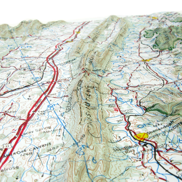 Shenandoah National Park Raised Relief Map - The Map Shop