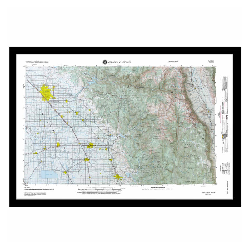 Grand Canyon Regional Raised Map by Hubbard Scientific - The Map Shop