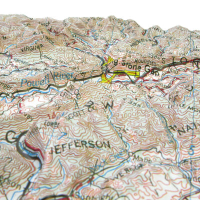 Johnson City, TN Regional Raised Relief Map by Hubbard Scientific - The ...