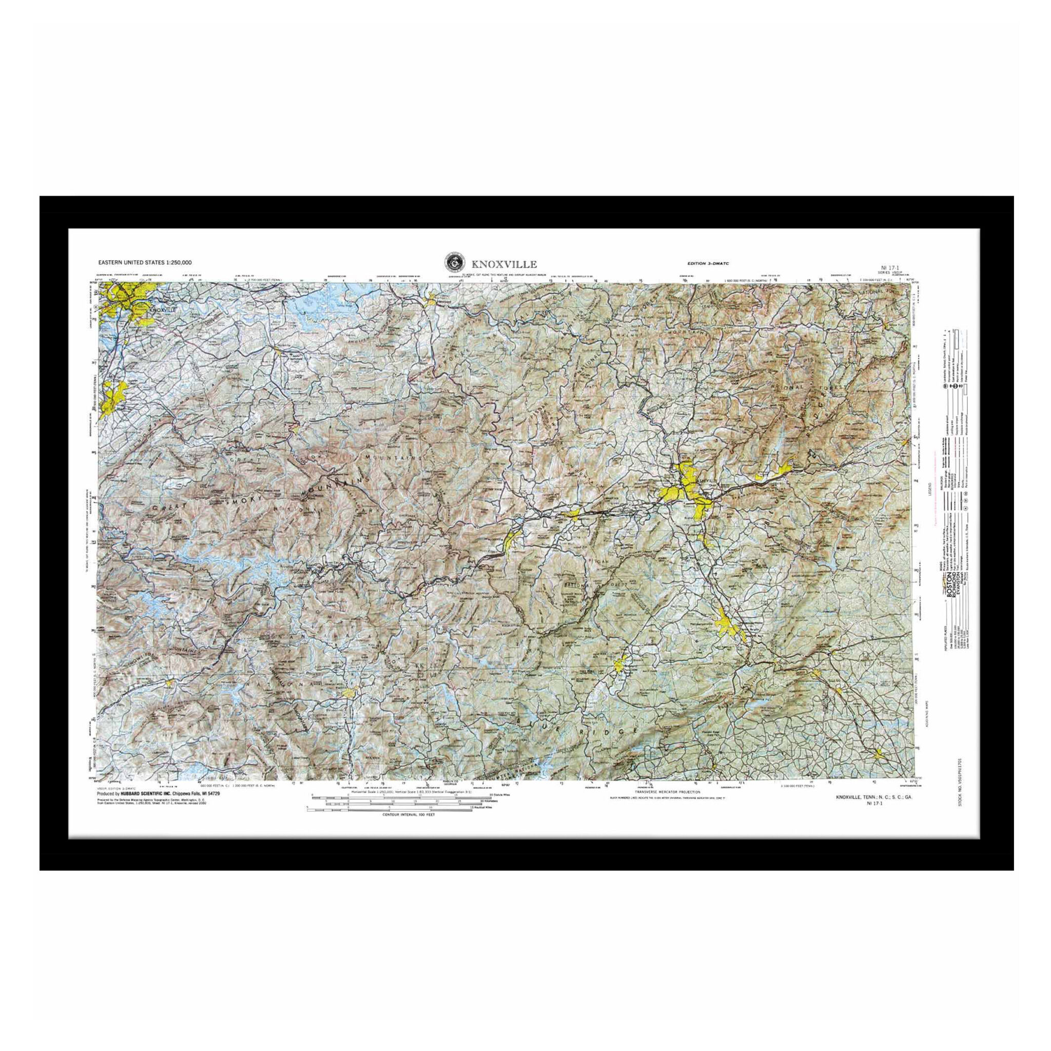 Knoxville, TN Regional Raised Relief Map by Hubbard Scientific - The ...