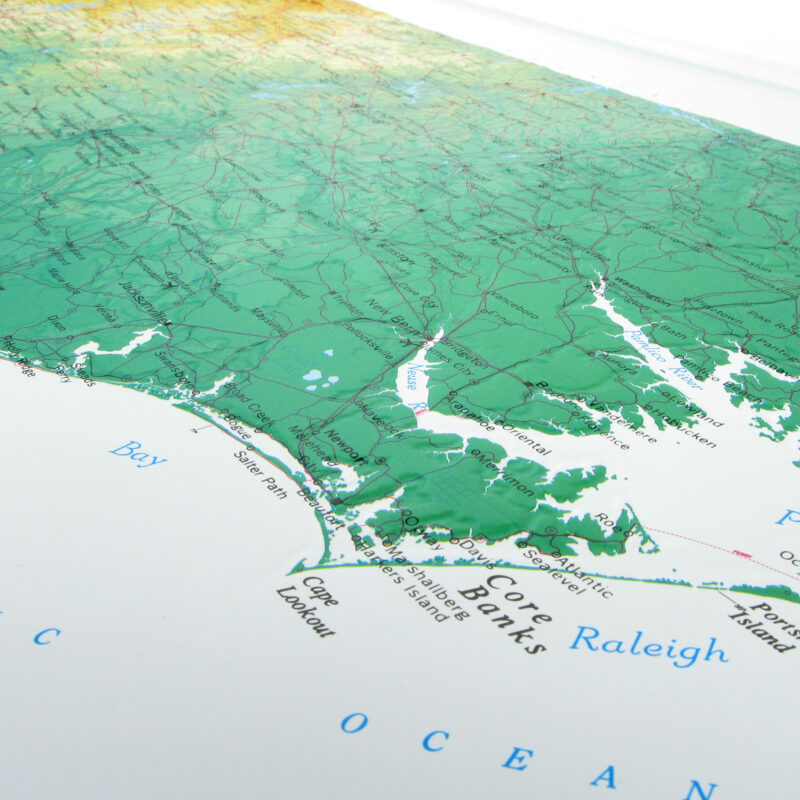 North Carolina Raised Relief Map by Hubbard Scientific - The Map Shop