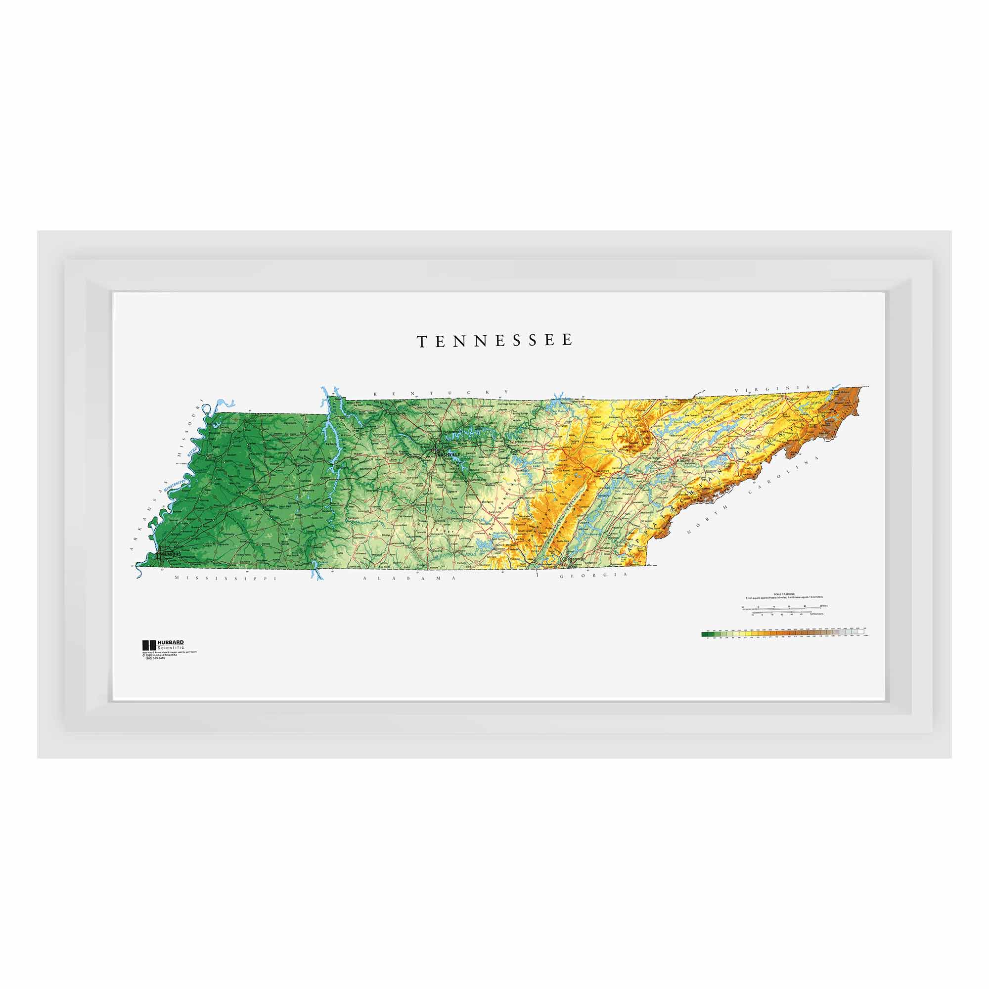 Tennessee Raised Relief Map By Hubbard Scientific The Map Shop   RR ST TN UN 