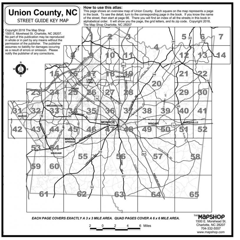 Union County, NC Professional Driver Atlas The Map Shop