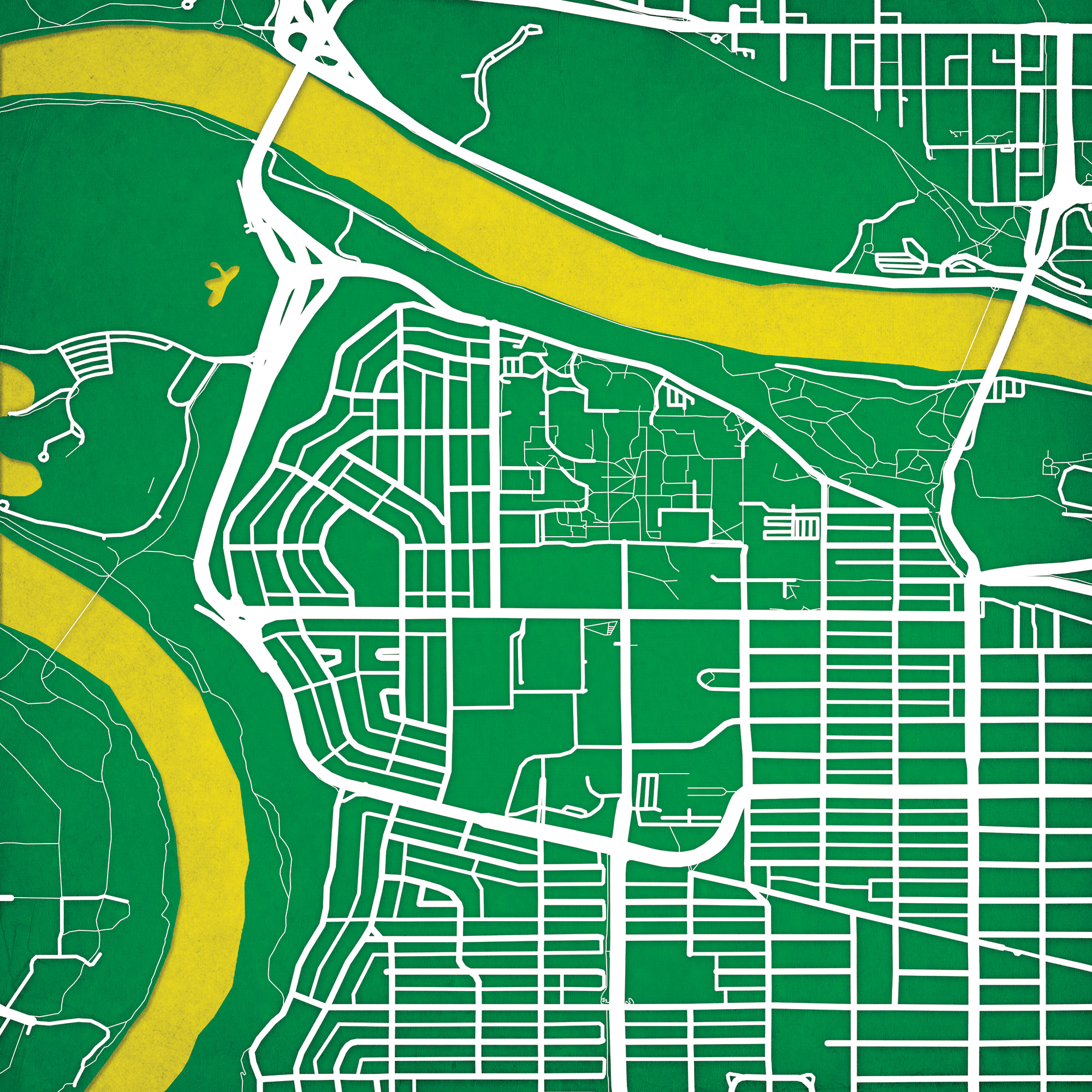 University Of Alberta Campus Map Art The Map Shop