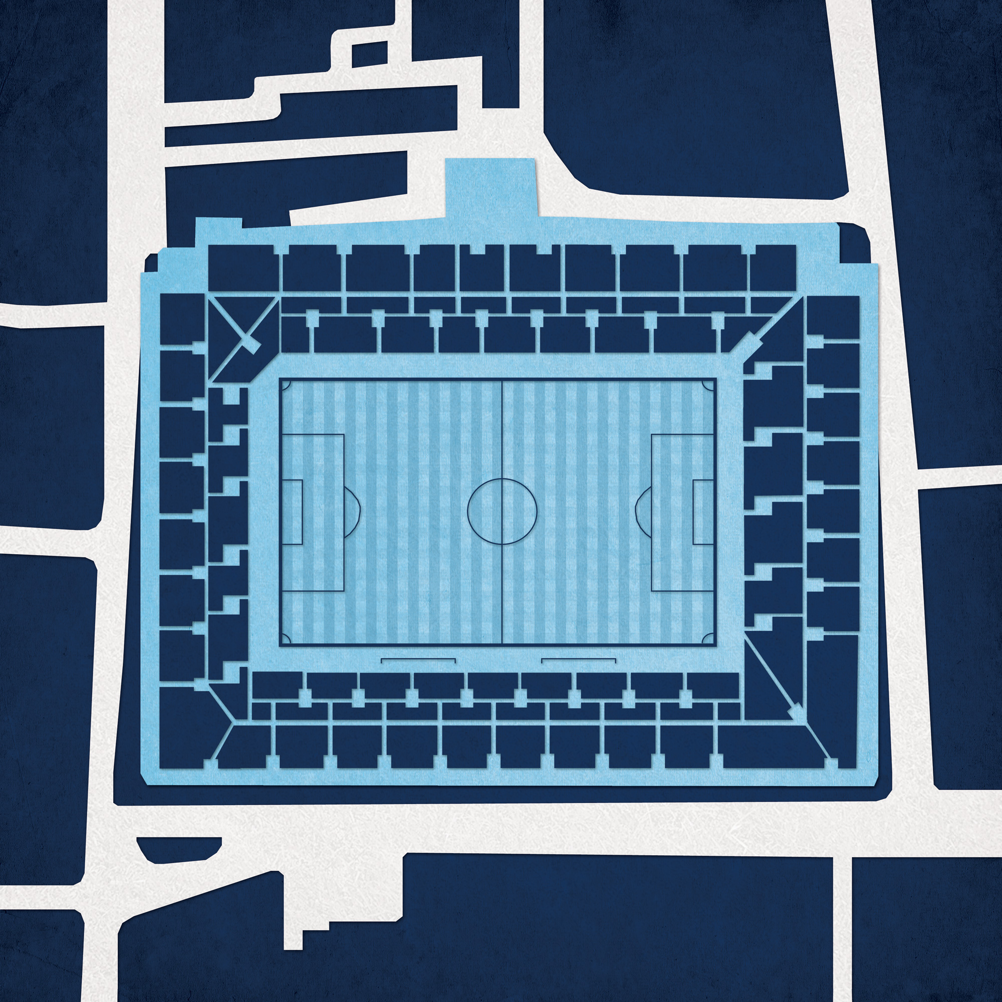 White Hart Lane Map White Hart Lane Map Art - The Map Shop