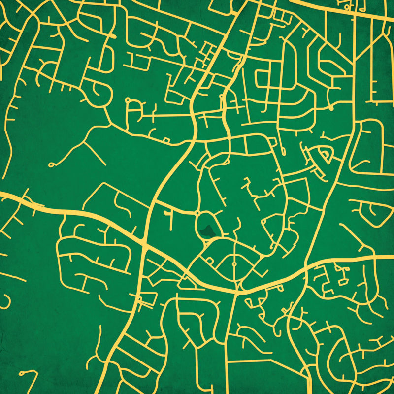 George Mason University Campus Map Art by City Prints - The Map Shop