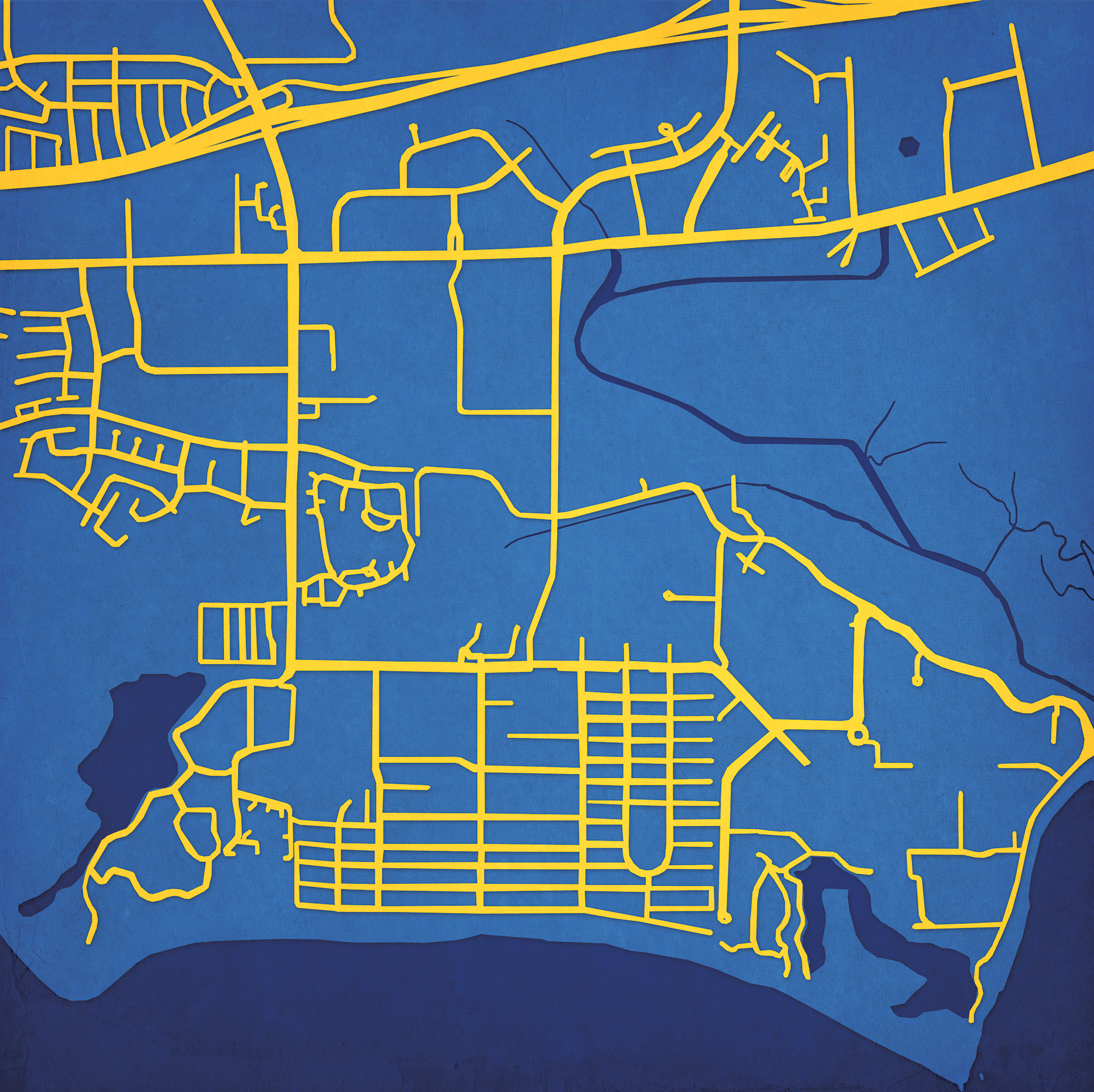 University of California, Santa Barbara Campus Map Art by City Prints - The  Map Shop