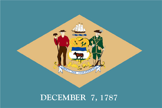 Delaware Flag - The Map Shop