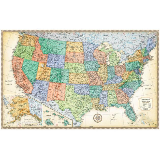 United States Classic Wall Map by Rand McNally - The Map Shop