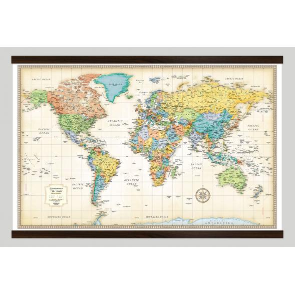 World Classic Wall Map by Rand McNally - The Map Shop