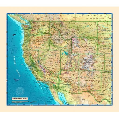 Western United States Wall Map by Compart