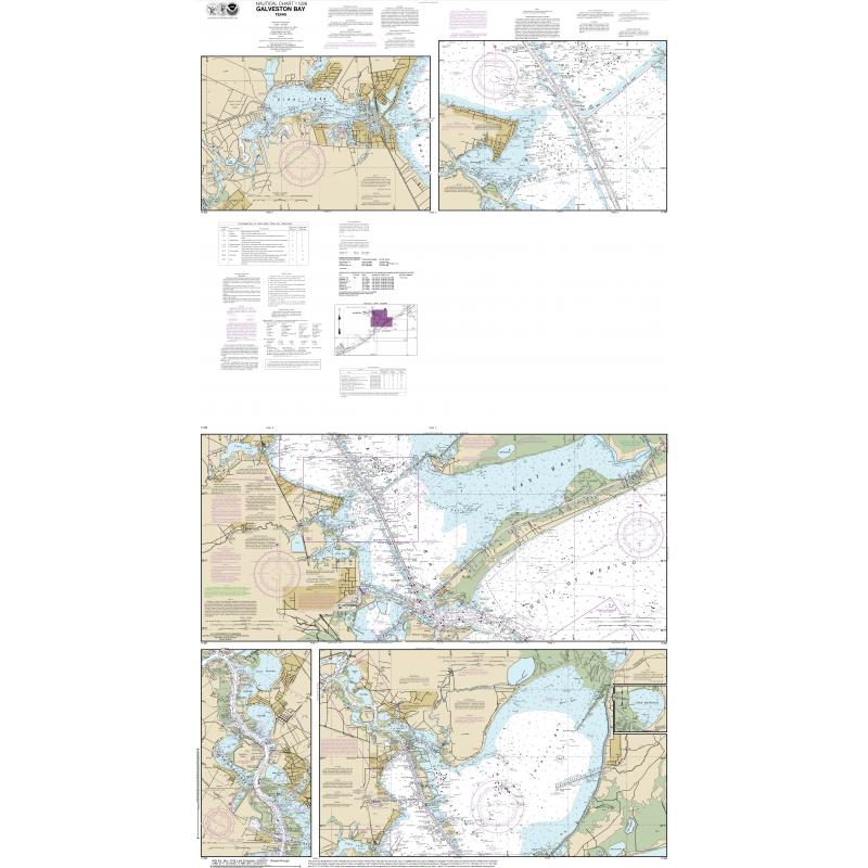 NOAA Chart - Galveston Bay - 11326 - The Map Shop