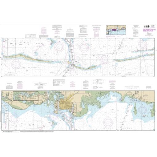 NOAA Chart - Intracoastal Waterway Dauphin Island to Dog Keys Pass - 11374