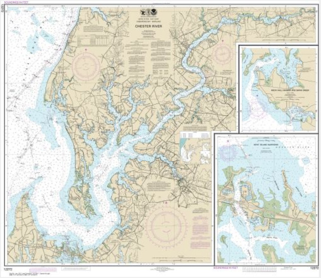 NOAA Chart Chester River; Kent Island Narrows, Rock Hall Harbor and