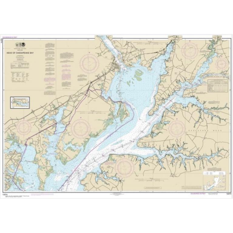 Noaa Chart Head Of Chesapeake Bay 12274 The Map Shop