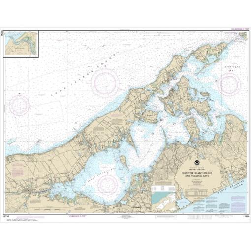 NOAA Chart - New York Long Island, Shelter Island Sound and Peconic Bays; Mattituck Inlet - 12358