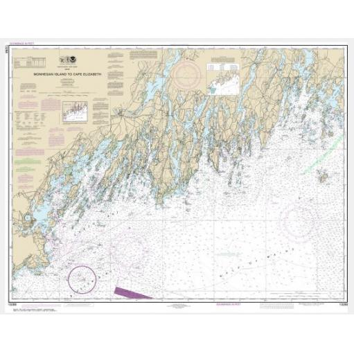 NOAA Chart Monhegan Island to Cape Elizabeth 13288 The Map Shop