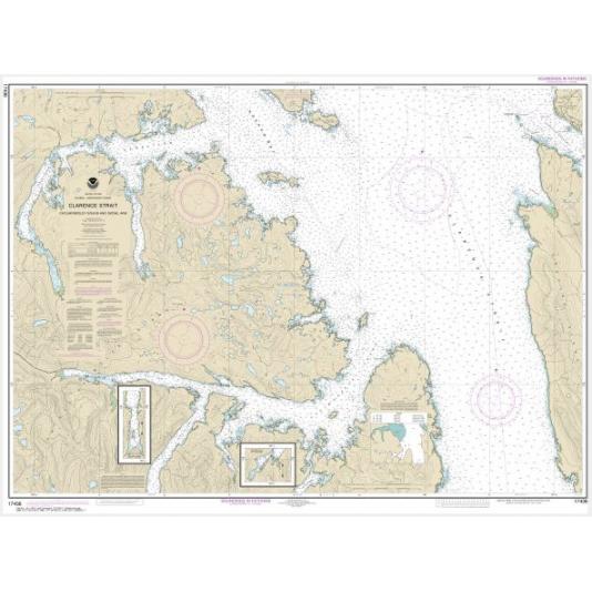 NOAA Chart - Clarence Strait, Cholmondeley Sound and Skowl Arm - 17436 ...