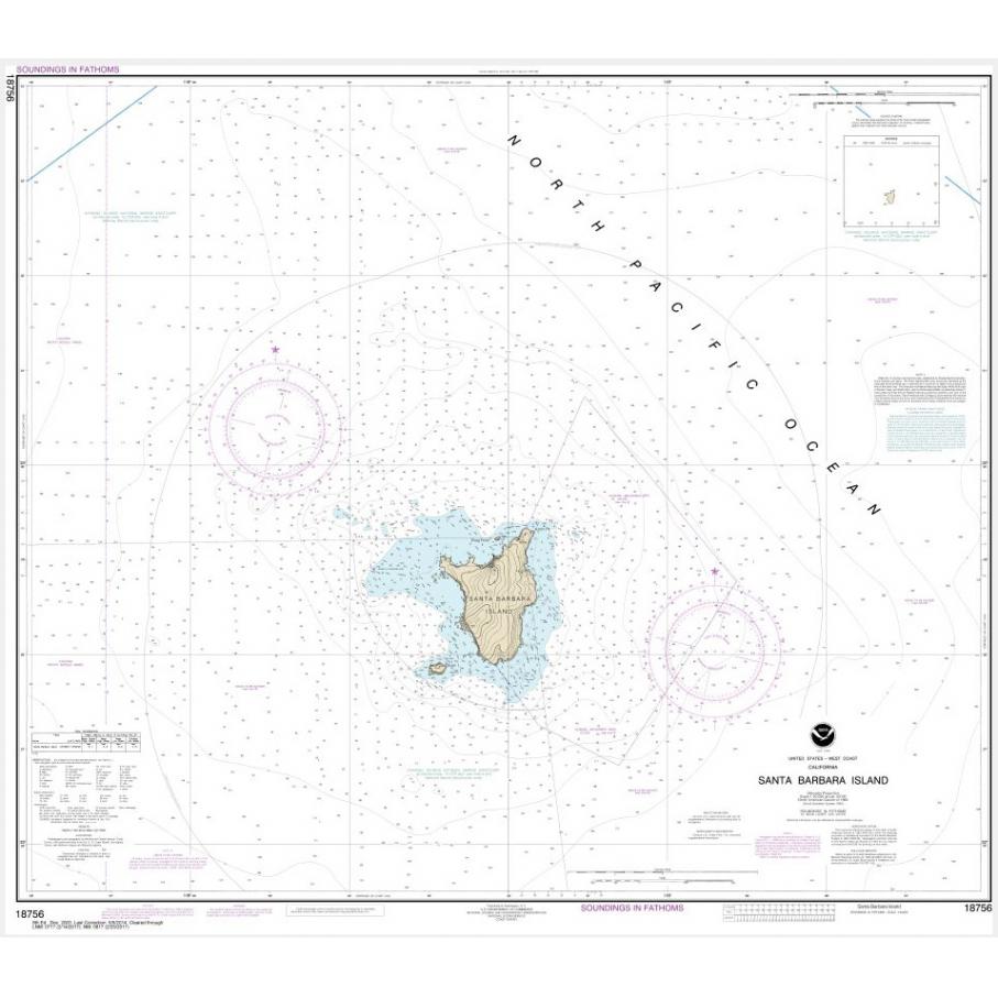 NOAA Chart Santa Barbara Island 18756 The Map Shop