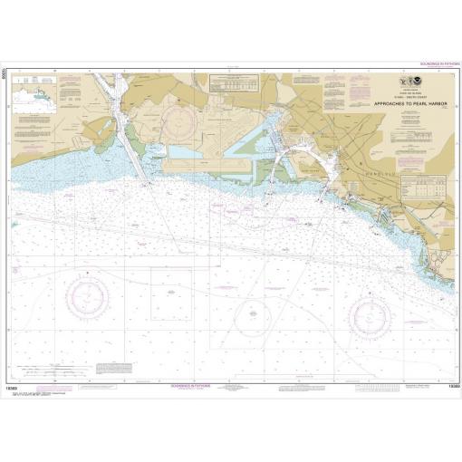 NOAA Chart - Oahu South Coast Approaches to Pearl Harbor - 19369