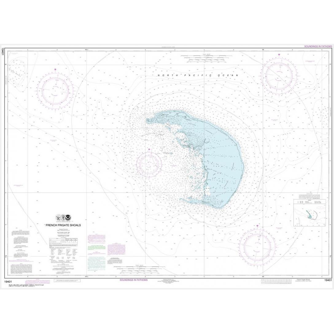 noaa-chart-french-frigate-shoals-19401-the-map-shop