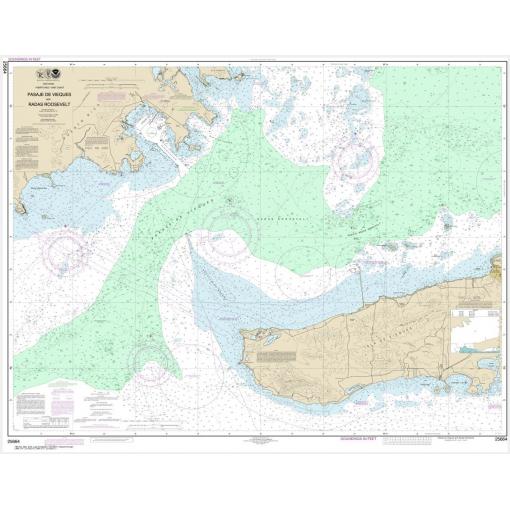 NOAA Chart - Pasaje de Vieques and Radas Roosevelt - 25664