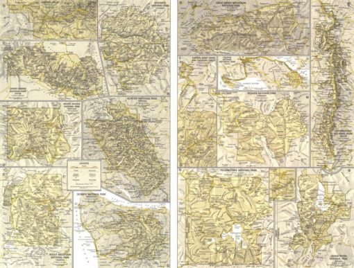 National Parks Inset Maps - Published 1958 by National Geographic