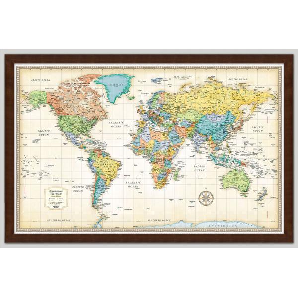 World Classic Wall Map by Rand McNally - The Map Shop