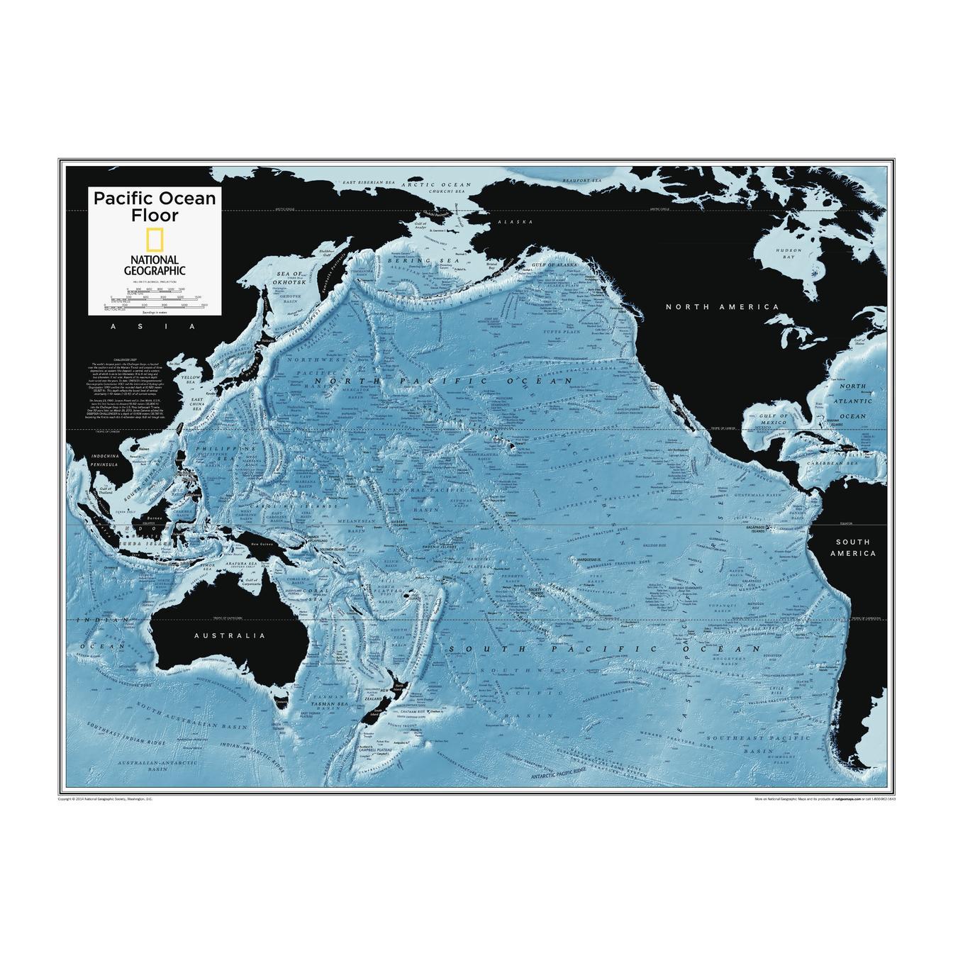 Pacific Ocean Floor Atlas Of The World 10th Edition The Map Shop   Ngmaps POD10th115 1 