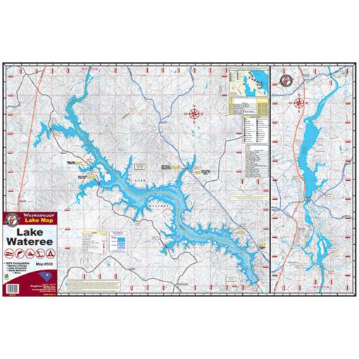 Lake Wateree Map by Kingfisher - The Map Shop