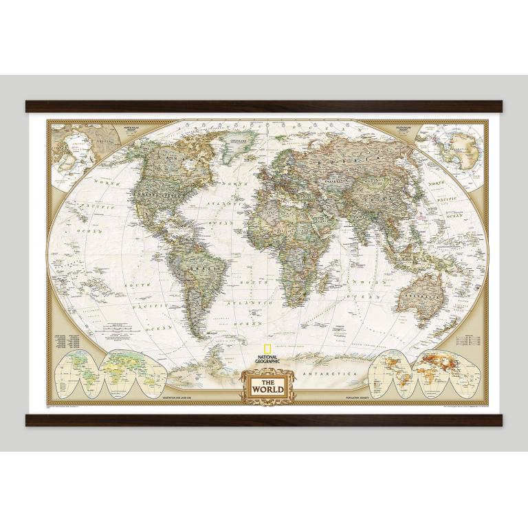 World Executive Wall Map by National Geographic - The Map Shop