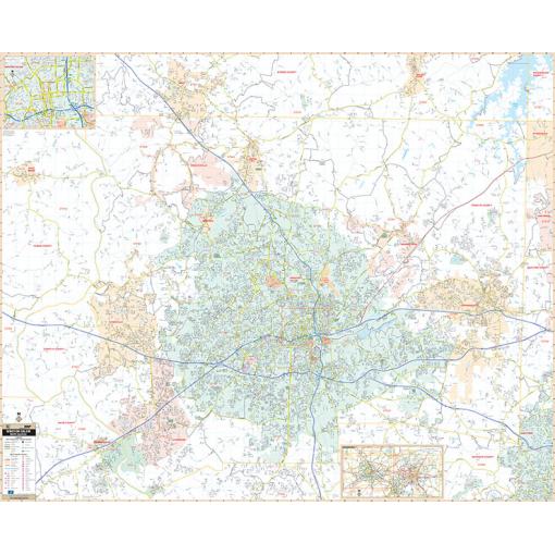 Winston-Salem & Forsyth Co, NC Wall Map - The Map Shop