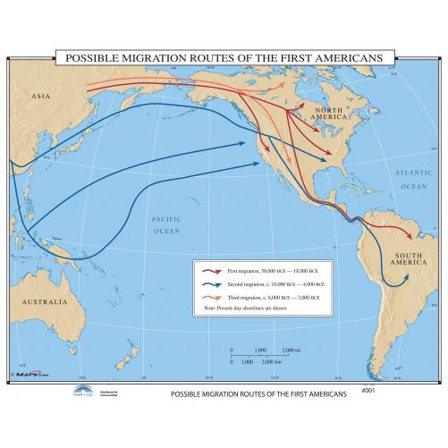 #001 Possible Migration Routes of the First Americans on Roller w ...