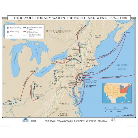 #013 The Revolutionary War in the North & West, 1776-1780 - The Map Shop