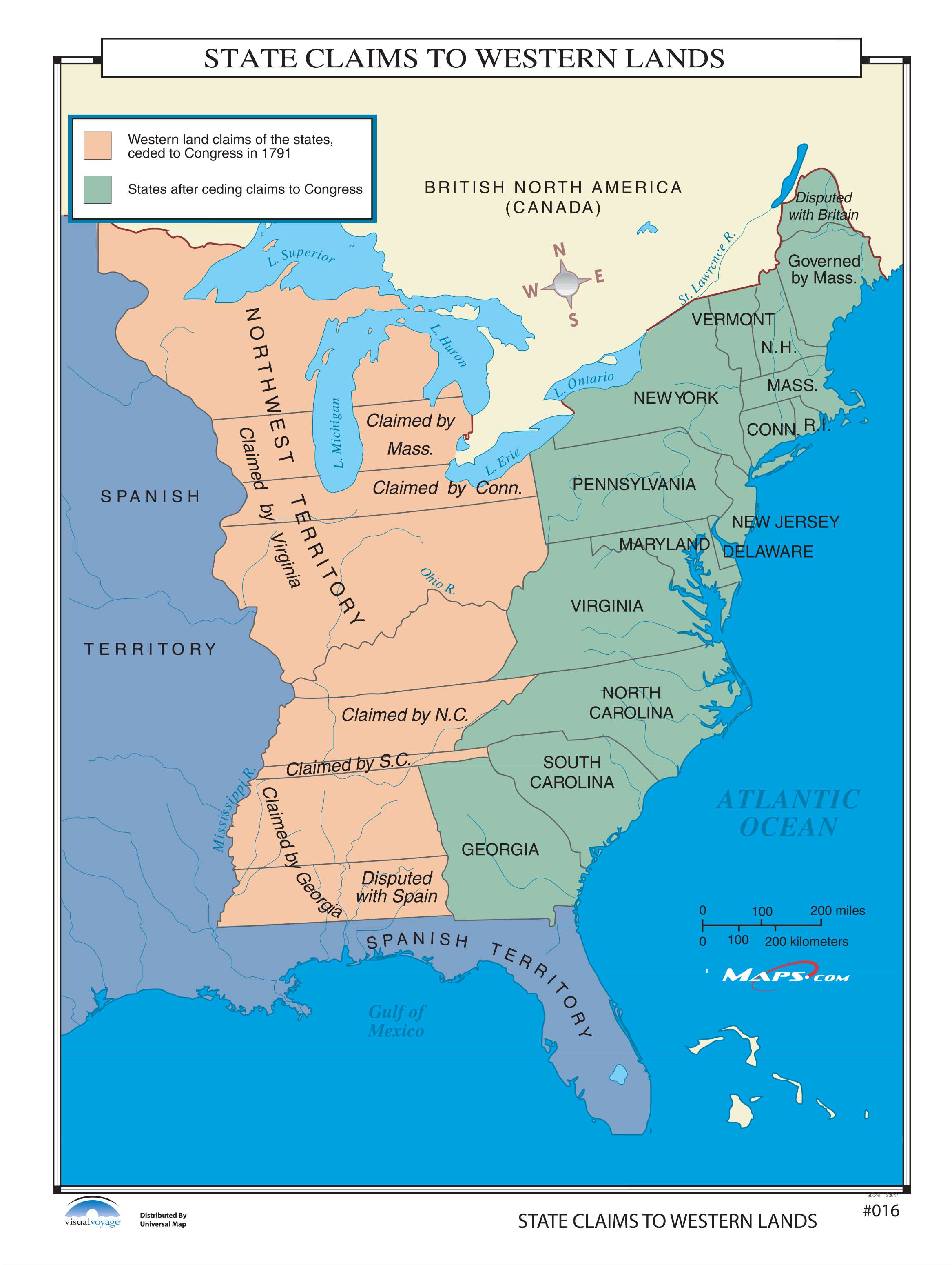 #016 State Claims to Western Lands - The Map Shop