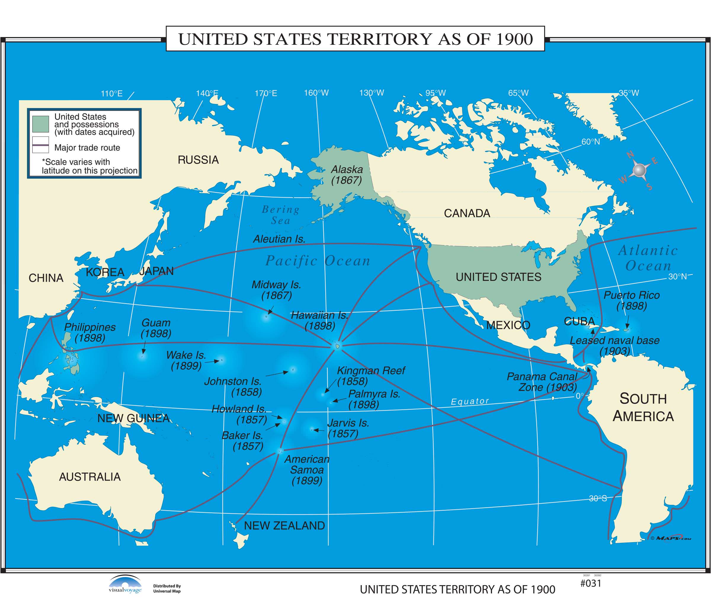 031 United States Territory As Of 1900 The Map Shop