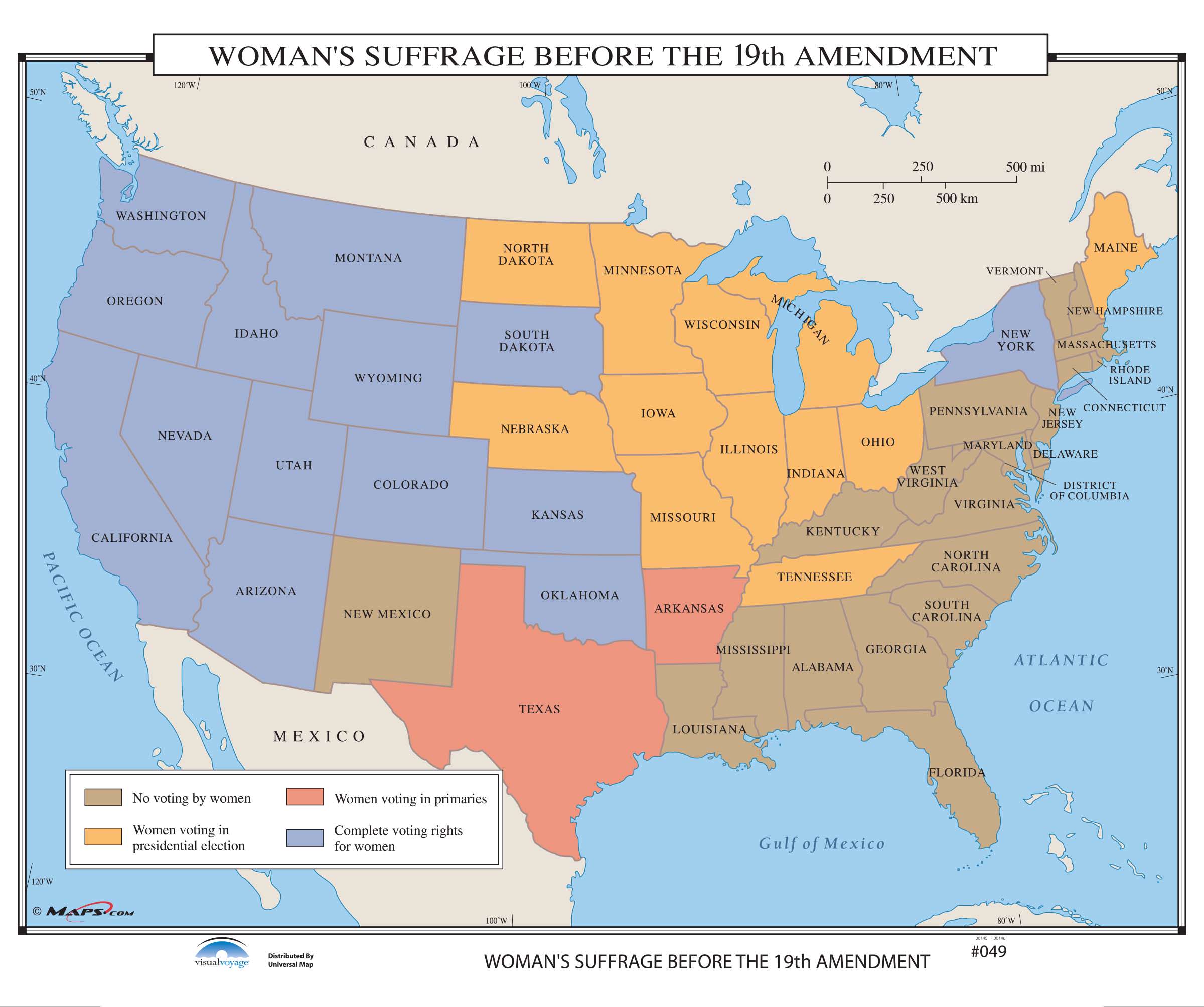 #049 Woman's Suffrage Before the 19th Amendment on Roller w/ Backboard ...